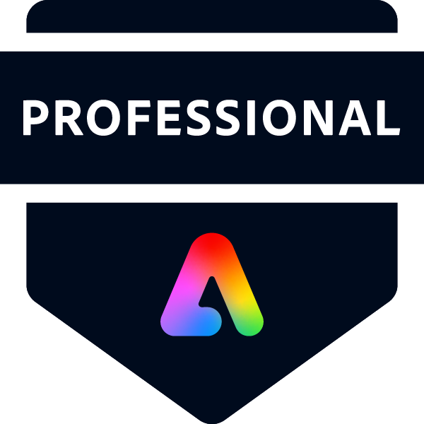 アドビ認定プロフェッショナル（AdobeExpress）の合格バッジ