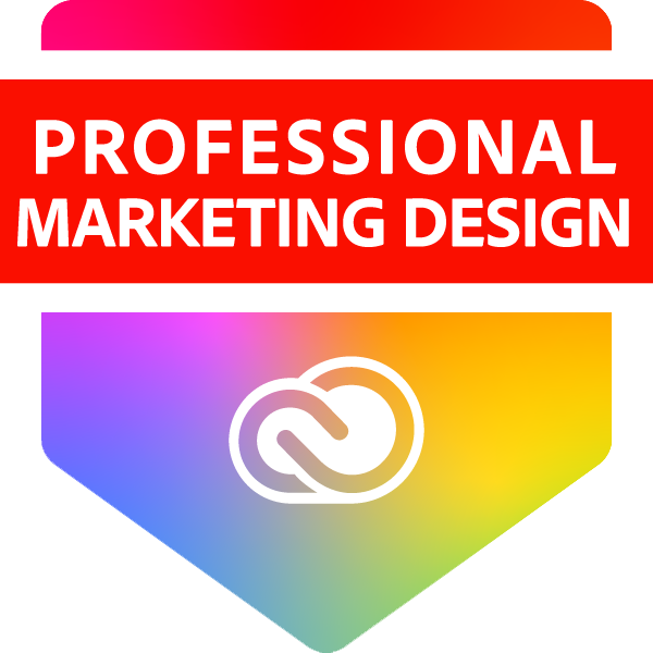 アドビ認定プロフェッショナル（MarketingDesign）の合格バッジ